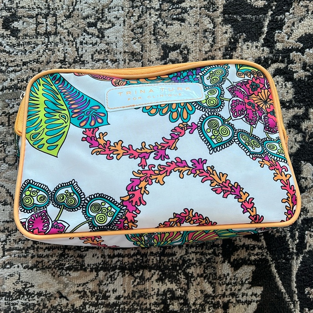 Trina Turk for Clinique patterned makeup bag